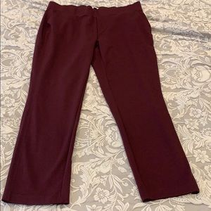Ellen Tracy maroon pants